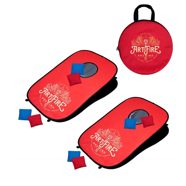 Portable Pop-Up Cornhole Set - Portable Pop-Up Cornhole Set - Image 0 of 3