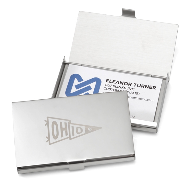 Engravable Stainless Steel Business Card Case - Engravable Stainless Steel Business Card Case - Image 4 of 4