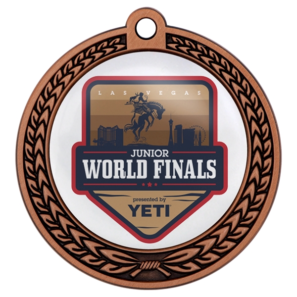 Speed Medal  2.5" 3D Wreath w/Full Color Dome Imprint - Speed Medal  2.5" 3D Wreath w/Full Color Dome Imprint - Image 4 of 9