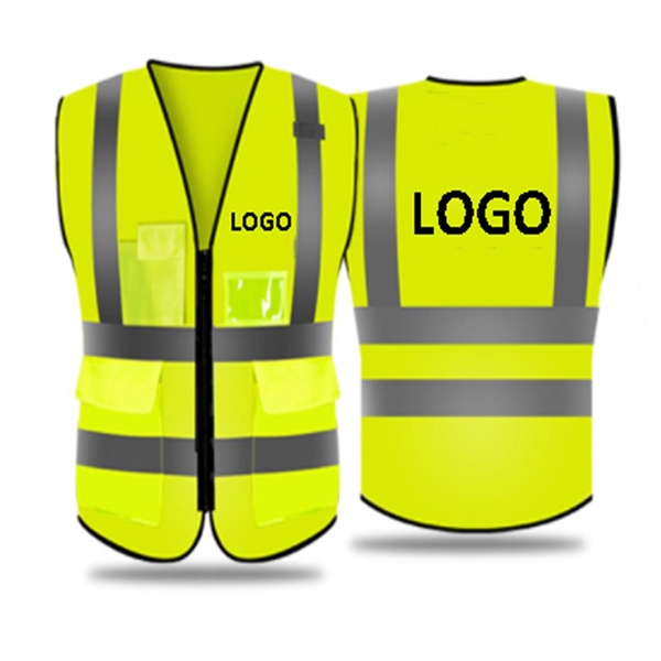 High Visibility Safety Vest with Pockets - High Visibility Safety Vest with Pockets - Image 1 of 1