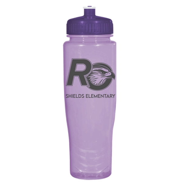 28 oz. Push Cap Plastic Water Bottle | Plum Grove