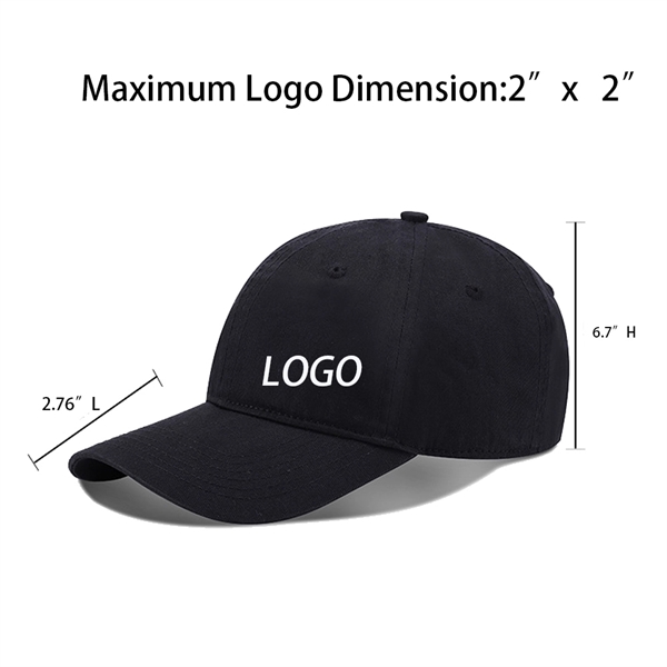 6 Panel Adjustable Cotton Baseball Cap - 6 Panel Adjustable Cotton Baseball Cap - Image 1 of 1