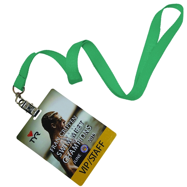 Combo Polyester Lanyards w/ PVC plastic ID Card - Combo Polyester Lanyards w/ PVC plastic ID Card - Image 1 of 3