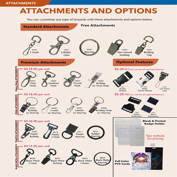 Combo Polyester Lanyards w/ PVC plastic ID Card - Combo Polyester Lanyards w/ PVC plastic ID Card - Image 2 of 3