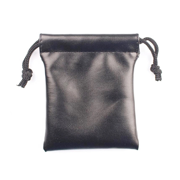 PU Double Drawstring Pouch - PU Double Drawstring Pouch - Image 0 of 0