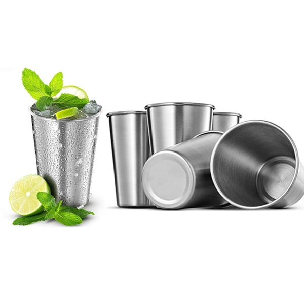 14 OZ Stainless Steel Pint Cups - 14 OZ Stainless Steel Pint Cups - Image 0 of 2