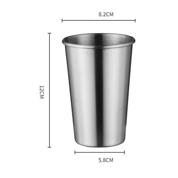 14 OZ Stainless Steel Pint Cups - 14 OZ Stainless Steel Pint Cups - Image 1 of 2