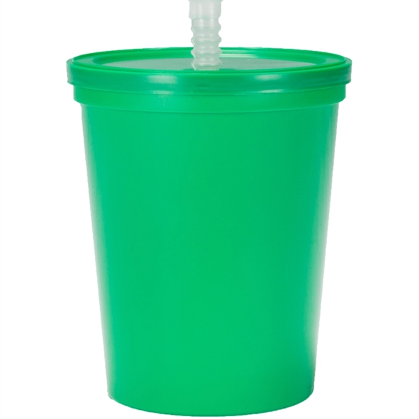 16 oz. USA made Stadium Cup w/ Lid & Straw BPA FREE Recycled - 16 oz. USA made Stadium Cup w/ Lid & Straw BPA FREE Recycled - Image 2 of 6