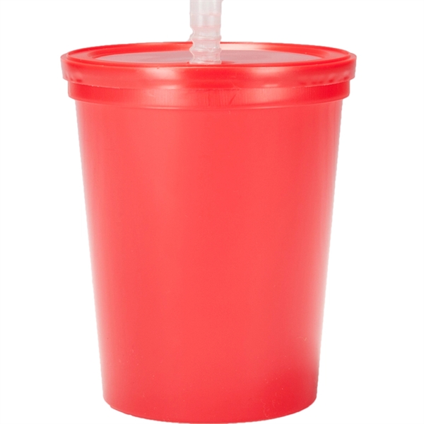 16 oz. USA made Stadium Cup w/ Lid & Straw BPA FREE Recycled - 16 oz. USA made Stadium Cup w/ Lid & Straw BPA FREE Recycled - Image 3 of 6