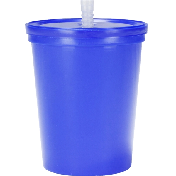 16 oz. USA made Stadium Cup w/ Lid & Straw BPA FREE Recycled - 16 oz. USA made Stadium Cup w/ Lid & Straw BPA FREE Recycled - Image 4 of 6