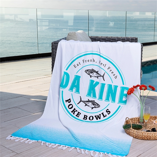 Antalya Terry Peshtemal Beach Towel - Antalya Terry Peshtemal Beach Towel - Image 1 of 3