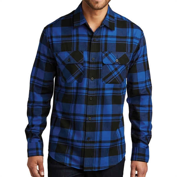 Port Authority Open Collar Flannel Shirt - Port Authority Open Collar Flannel Shirt - Image 1 of 3