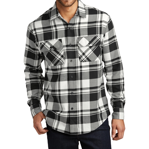 Port Authority Open Collar Flannel Shirt - Port Authority Open Collar Flannel Shirt - Image 2 of 3