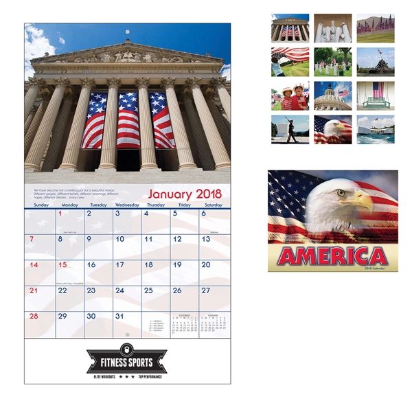 2024 American Pride Stapled Wall Calendar - 2024 American Pride Stapled Wall Calendar - Image 0 of 3