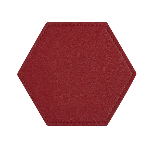 Leatherette Designed Coaster - Leatherette Designed Coaster - Image 1 of 5