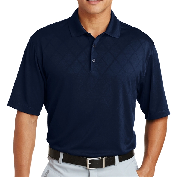 Distinctive Cross-over Textured Polo Shirt - Distinctive Cross-over Textured Polo Shirt - Image 2 of 8