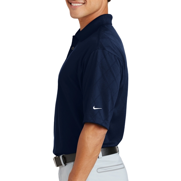 Distinctive Cross-over Textured Polo Shirt - Distinctive Cross-over Textured Polo Shirt - Image 7 of 8