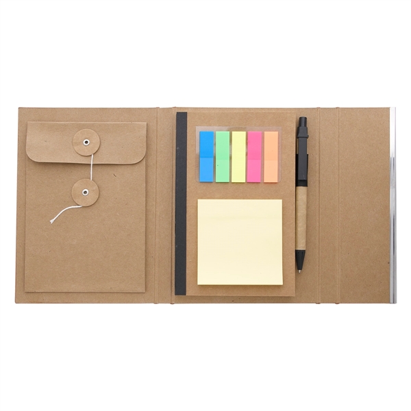 Stylish Padfolio with Sticky Notes and Flags - Stylish Padfolio with Sticky Notes and Flags - Image 1 of 5