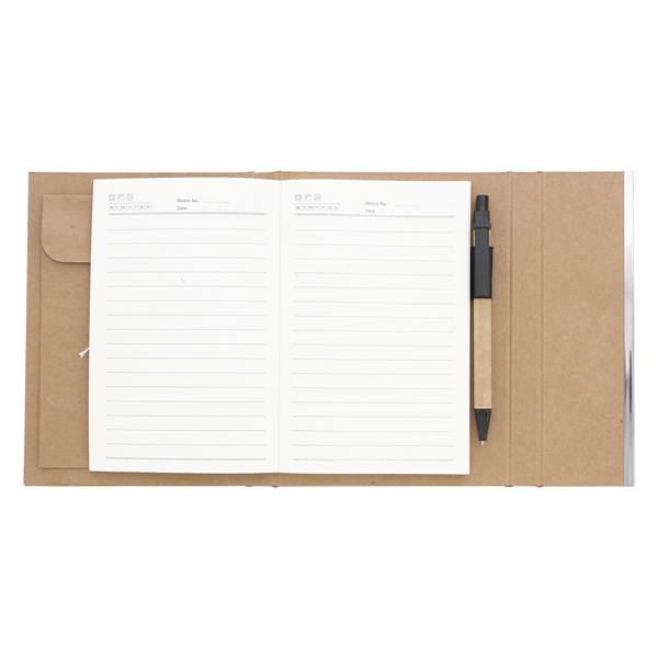 Stylish Padfolio with Sticky Notes and Flags - Stylish Padfolio with Sticky Notes and Flags - Image 4 of 5