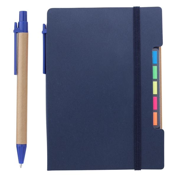 Notebook with Pen and Sticky Flags - Notebook with Pen and Sticky Flags - Image 1 of 8