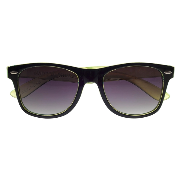 Bicolored Translucent Wayfare-Like Sunglasses - Bicolored Translucent Wayfare-Like Sunglasses - Image 2 of 9