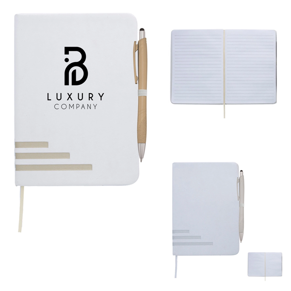 Metallic Accented Journal with Stylus - Metallic Accented Journal with Stylus - Image 0 of 2