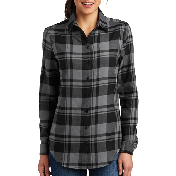 Port Authority Women's Longer Flannel Tunic - Port Authority Women's Longer Flannel Tunic - Image 2 of 3