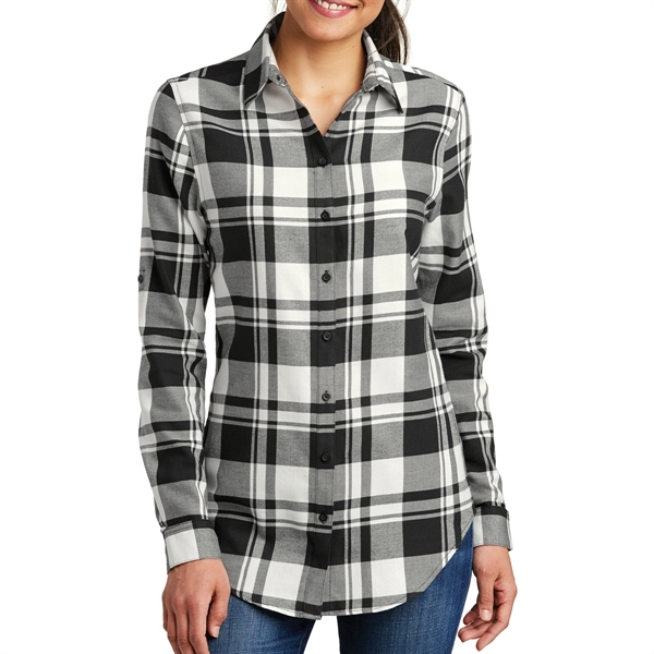 Port Authority Women's Longer Flannel Tunic - Port Authority Women's Longer Flannel Tunic - Image 3 of 3