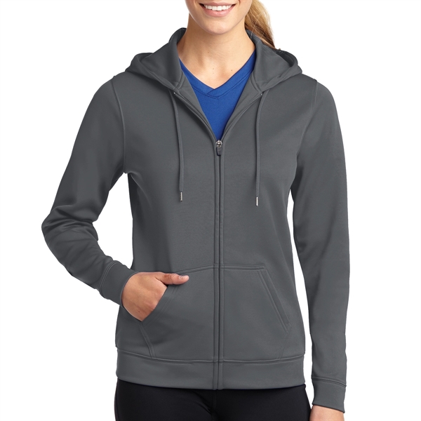 Sport-Tek® Sport-Wick® Women's Zippered Hoodie Jacket - Sport-Tek® Sport-Wick® Women's Zippered Hoodie Jacket - Image 1 of 6