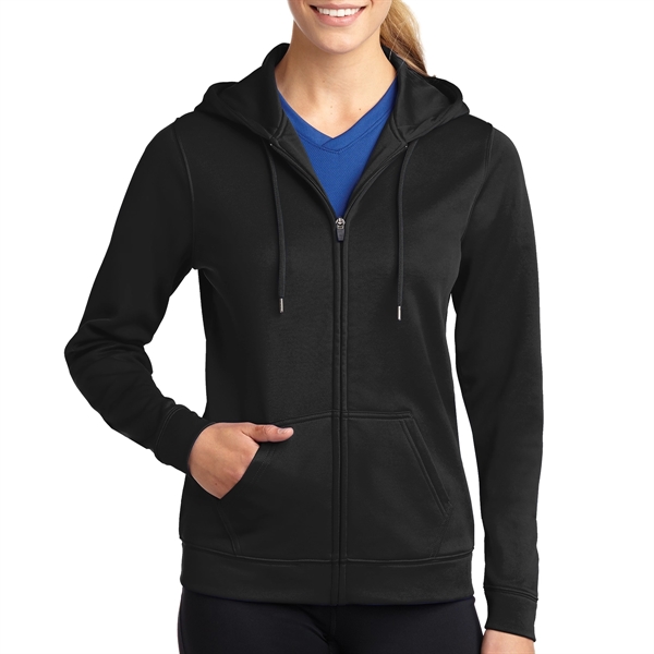 Sport-Tek® Sport-Wick® Women's Zippered Hoodie Jacket - Sport-Tek® Sport-Wick® Women's Zippered Hoodie Jacket - Image 2 of 6