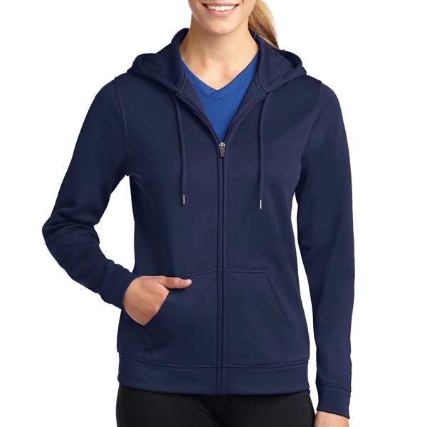 Sport-Tek® Sport-Wick® Women's Zippered Hoodie Jacket - Sport-Tek® Sport-Wick® Women's Zippered Hoodie Jacket - Image 3 of 6