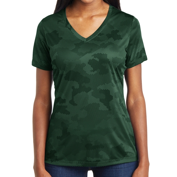 Ladies' Camo Inspired Shirt - Ladies' Camo Inspired Shirt - Image 1 of 12