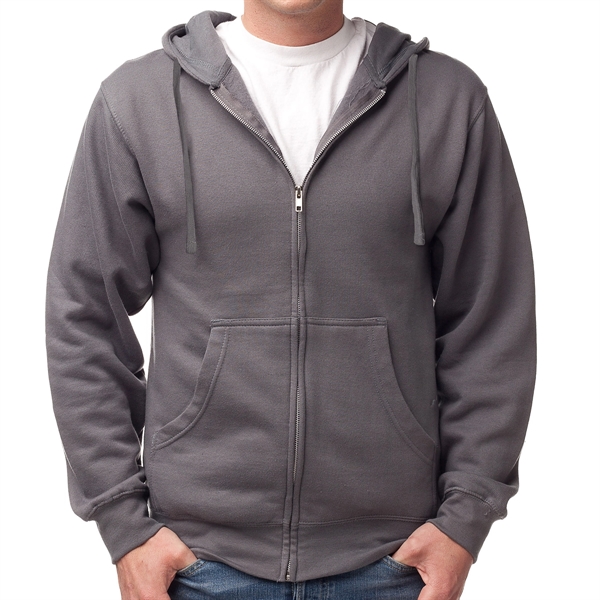 Male Midweight Sweatshirt with Zipper and Hood - Male Midweight Sweatshirt with Zipper and Hood - Image 2 of 10