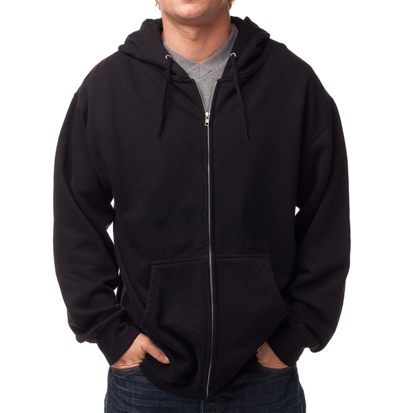 Male Midweight Sweatshirt with Zipper and Hood - Male Midweight Sweatshirt with Zipper and Hood - Image 3 of 10