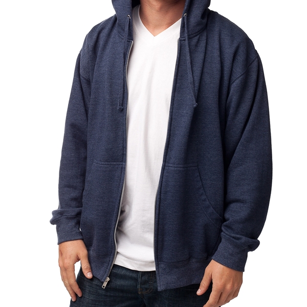 Male Midweight Sweatshirt with Zipper and Hood - Male Midweight Sweatshirt with Zipper and Hood - Image 5 of 10
