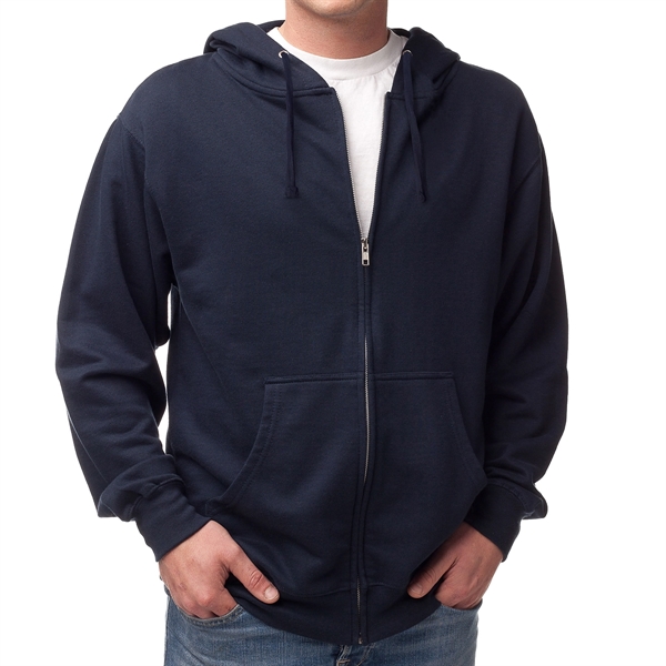 Male Midweight Sweatshirt with Zipper and Hood - Male Midweight Sweatshirt with Zipper and Hood - Image 8 of 10