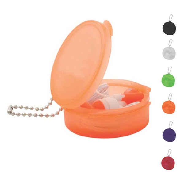 Earphones in Round-Shaped Case - Earphones in Round-Shaped Case - Image 1 of 1