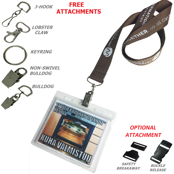 Lanyards with Badge Holder Combo Clear Vinyl - Lanyards with Badge Holder Combo Clear Vinyl - Image 0 of 3