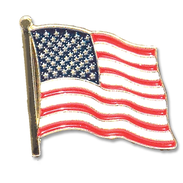 Soft Enamel American Flag Lapel Pin with Epoxy - Soft Enamel American Flag Lapel Pin with Epoxy - Image 0 of 0