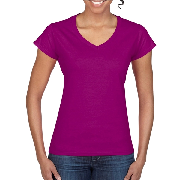 Printed Gildan Softstyle Ladies V-Neck Tees - Printed Gildan Softstyle Ladies V-Neck Tees - Image 23 of 52