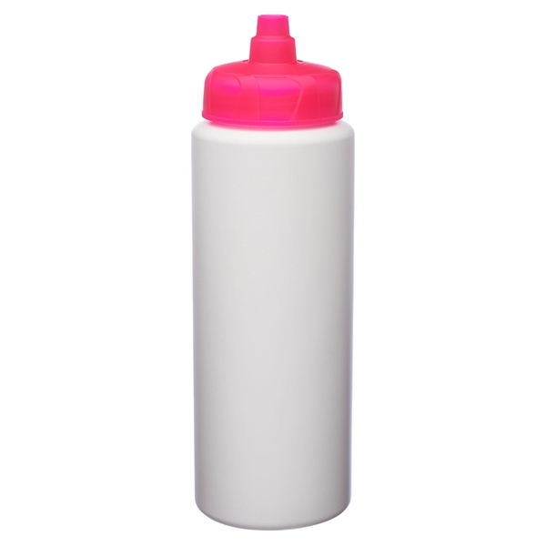 32 oz. HDPE Plastic Water Bottle with Quick Shot Lid - 32 oz. HDPE Plastic Water Bottle with Quick Shot Lid - Image 10 of 16