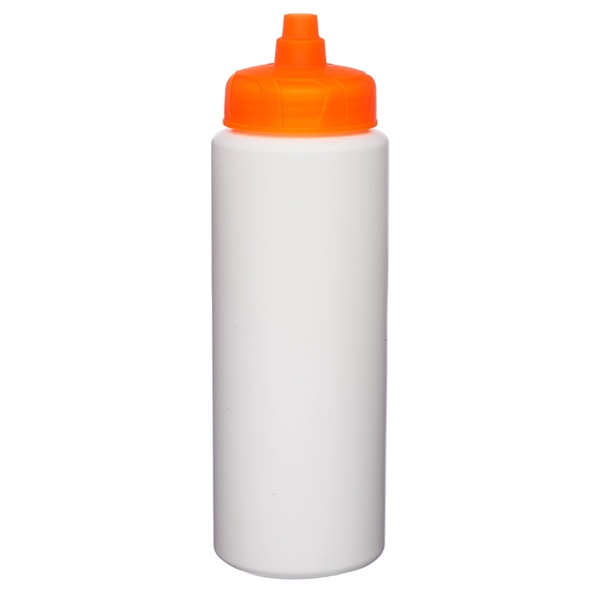 32 oz. HDPE Plastic Water Bottle with Quick Shot Lid - 32 oz. HDPE Plastic Water Bottle with Quick Shot Lid - Image 8 of 16