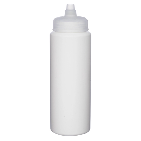 32 oz. HDPE Plastic Water Bottle with Quick Shot Lid - 32 oz. HDPE Plastic Water Bottle with Quick Shot Lid - Image 6 of 16