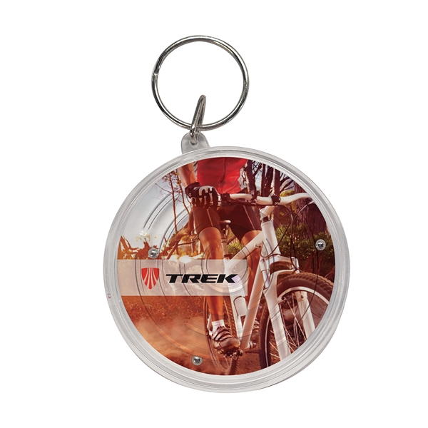 Clear Round Maze Puzzle Keychain
