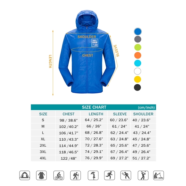 Unisex UPF Windbreaker Hoody Jacket - Unisex UPF Windbreaker Hoody Jacket - Image 1 of 1