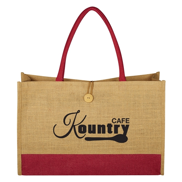 Jute Box Tote Bag - Jute Box Tote Bag - Image 6 of 6