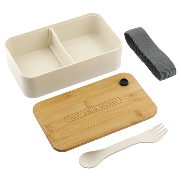 PLA Bento Box with Band and Utensils