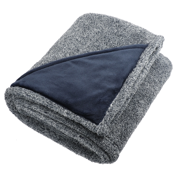 Heathered Fuzzy Fleece Blanket - Heathered Fuzzy Fleece Blanket - Image 4 of 9