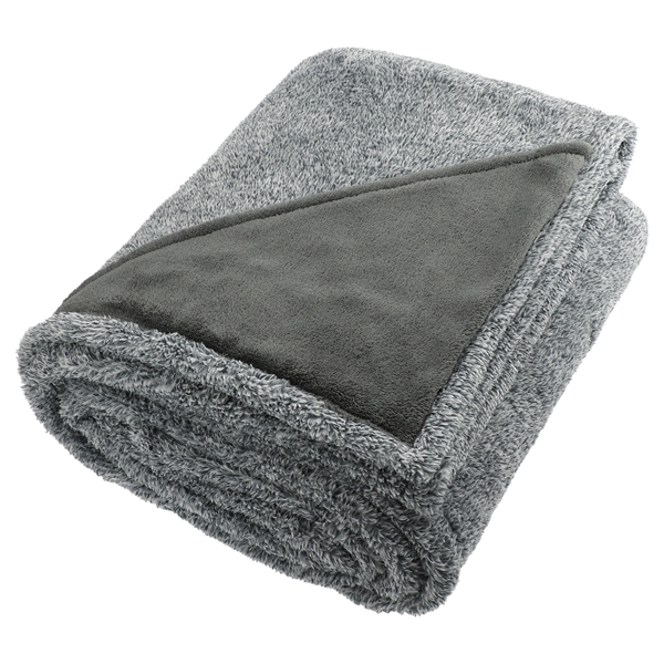 Heathered Fuzzy Fleece Blanket - Heathered Fuzzy Fleece Blanket - Image 5 of 9