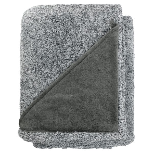 Heathered Fuzzy Fleece Blanket - Heathered Fuzzy Fleece Blanket - Image 6 of 9